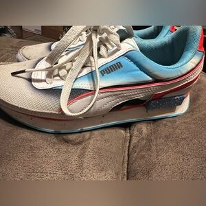 Puma Sky Blue and White Athletic Shoes